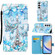 Samsung Galaxy A35 5G Colored Drawing Pattern Plain Weave Leather Phone Case - Tower Butterfly