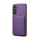 Samsung Galaxy A35 5G D04 Calf Texture Dual Card Slot Holder Phone Case - Purple