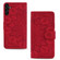 Samsung Galaxy A35 5G Mandala Embossed Dual-Fold Calf Leather Phone Case - Red