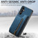 Samsung Galaxy A35 5G Retro Leather Zipper Wallet Back Phone Case - Blue