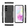 Samsung Galaxy A35 5G Tire Texture TPU + PC Phone Case with Holder - Black