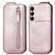 Samsung Galaxy A35 5G Zipper Wallet Vertical Flip Leather Phone Case - Pink