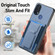 Motorola Moto G 5G 2024 Carbon Fiber Fold Stand Elastic Card Bag Phone Case - Blue