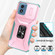 Motorola Moto G Play 2024 Sliding Camshield Holder Phone Case - Pink + Grey Green