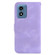 Motorola Moto G Play 2024 7-shaped Embossed Leather Phone Case - Purple