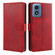 Motorola Moto G Play 2024 Calf Texture Buckle Flip Leather Phone Case - Red