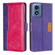 Motorola Moto G Play 2024 Contrast Color Side Buckle Leather Phone Case - Purple + Rose Red