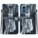 Motorola Moto G Play 2024 Crystal Texture Colored Drawing Leather Phone Case - Cat Tiger Reflection