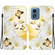 Motorola Moto G Play 2024 Crystal Texture Colored Drawing Leather Phone Case - Gold Butterfly Epiphyllum