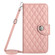 Motorola Moto G Play 2024 Rhombic Texture Flip Leather Phone Case with Long Lanyard - Coral Pink