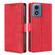 Motorola Moto G Play 2024 Skin Feel Crocodile Magnetic Clasp Leather Phone Case - Red