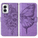 Motorola Moto G Power 5G 2024 Embossed Butterfly Leather Phone Case - Purple