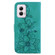 Motorola Moto G Power 5G 2024 Lily Embossed Leather Phone Case - Green