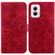 Motorola Moto G Power 5G 2024 Lily Embossed Leather Phone Case - Red