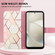 Motorola Moto G Power 5G 2024 PT003 Marble Pattern Flip Leather Phone Case - Pink White
