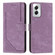 Motorola Moto G Power 5G 2024 Skin Feel Stripe Pattern Leather Phone Case with Lanyard - Purple