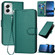 Motorola Moto G Power 5G 2024 YX0070 Carbon Fiber Buckle Leather Phone Case with Lanyard - Dark Green