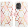 Motorola Moto G Stylus 5G 2024 PT003 Marble Pattern Flip Leather Phone Case - Pink White