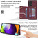 Samsung Galaxy A52 / A52s 5G Line Card Holder Phone Case - Wine Red