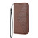 Samsung Galaxy A52 4G / 5G Cubic Grid Calf Texture Magnetic Closure Leather Phone Case - Brown