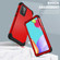 Samsung Galaxy A52 4G / 5G PC + Silicone Three-piece Shockproof Protection Case - Red+Black