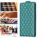 Samsung Galaxy A52 4G/5G Diamond Lattice Vertical Flip Leather Phone Case - Green