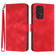 Samsung Galaxy A52 4G/5G Line Pattern Skin Feel Leather Phone Case - Red