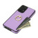 Samsung Galaxy A52 4G/5G Ring Card Litchi Leather Back Phone Case - Purple
