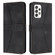 Samsung Galaxy A52 4G/5G Triangle Solid Color Leather Phone Case - Black