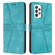 Samsung Galaxy A52 4G/5G Triangle Solid Color Leather Phone Case - Green