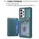 Samsung Galaxy A52 5G / 4G BF25 Square Plaid Card Bag Holder Phone Case - Green