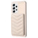 Samsung Galaxy A52 5G / 4G BF26 Wave Pattern Card Bag Holder Phone Case - Beige