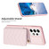 Samsung Galaxy A52 5G / 4G BF26 Wave Pattern Card Bag Holder Phone Case - Pink