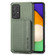 Samsung Galaxy A52 5G / 4G Carbon Fiber Magnetic Card Bag TPU+PU Shockproof Back Cover Case with Holder & Card Slot & Photo Frame - Green