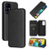 Samsung Galaxy A52 5G / 4G Carbon Fiber Texture Horizontal Flip TPU + PC + PU Leather Case with Card Slot - Black