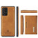 Samsung Galaxy A52 5G / 4G DG.MING M2 Series 3-Fold Multi Card Bag + Back Cover Shockproof Case with Wallet & Holder Function - Brown