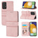 Samsung Galaxy A52 5G / 4G Embossed Striped Magnetic Buckle PU + TPU Horizontal Flip Leather Case with Holder & Card Slot & Wallet & Photo Frame & Sling - Pink
