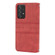 Samsung Galaxy A52 5G / 4G Embossed Striped Magnetic Buckle PU + TPU Horizontal Flip Leather Case with Holder & Card Slot & Wallet & Photo Frame & Sling - Red