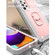 Samsung Galaxy A52 5G / 4G PC + Rubber 3-layers Shockproof Protective Case with Rotating Holder - Grey White + Rose Gold