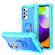 Samsung Galaxy A52 5G / 4G PC + Rubber 3-layers Shockproof Protective Case with Rotating Holder - Mint Green + Blue