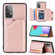 Samsung Galaxy A52 5G / 4G Skin Feel PU + TPU + PC Back Cover Shockproof Case with Card Slots & Holder & Photo Frame - Rose Gold