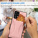 Samsung Galaxy A52 5G / 4G Ultra-thin Shockproof Protective Case with Holder & Metal Magnetic Function - Rose Gold