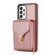 Samsung Galaxy A52 5G / 4G Zipper Hardware Card Wallet Phone Case - Rose Gold