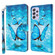 Samsung Galaxy A52 5G / A52s 5G 3D Painting Pattern TPU + PU Leather Phone Case - Three Butterflies