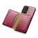 Samsung Galaxy A52 5G Crocodile Texture Card Bag Design Full Coverage Phone Case - Red