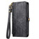 Samsung Galaxy A52 5G Geometric Zipper Wallet Side Buckle Leather Phone Case - Black