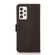 Samsung Galaxy A52 5G KHAZNEH Side-Magnetic Litchi Genuine Leather RFID Phone Case - Brown