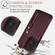 Samsung Galaxy A52 5G Litchi Texture Zipper Double Buckle Card Bag Phone Case - Maroon Red