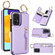 Samsung Galaxy A52 5G Litchi Texture Zipper Double Buckle Card Bag Phone Case - Purple