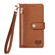 Samsung Galaxy A52 5G Love Zipper Lanyard Leather Phone Case - Brown